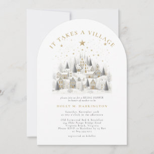 It Takes a Village Winter Baby Shower Invitation