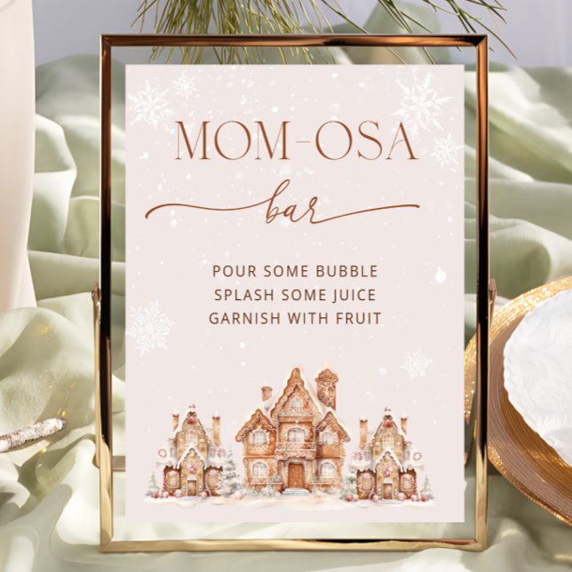 It Takes a Village Winter Baby Shower Mom-osa Bar Poster (Creator Uploaded)
