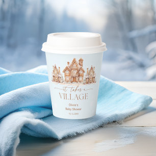 It Takes a Village Winter Baby Shower Paper Cups