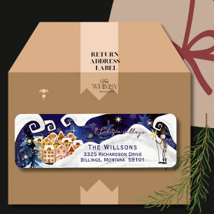 It Takes a Village Winter Guardian Baby Shower  Label