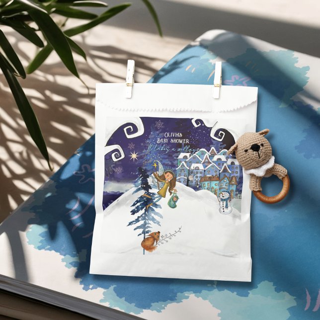 It Takes a Village – Winter Magic Ice Blue Favor Bag (It Takes a Village – Winter Magic Ice Blue Favor Bag)
