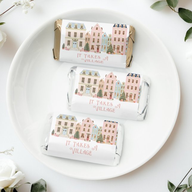 It takes a Village Winter Whimsical Baby Shower Hershey's Miniatures (Creator Uploaded)