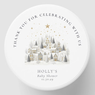 It Takes a Village Winter Wonderland Baby Shower Mini Candle Favors