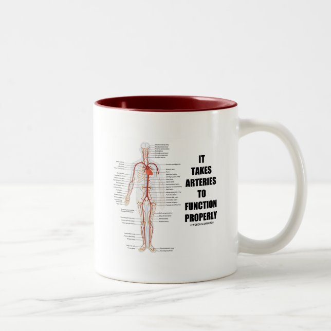 It Takes Arteries To Function Properly Circulatory Two-Tone Coffee Mug (Right)