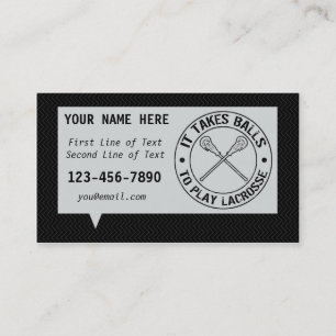 It Takes Balls To Play Lacrosse Business Cards