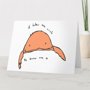 it takes one crab to know one thank you card