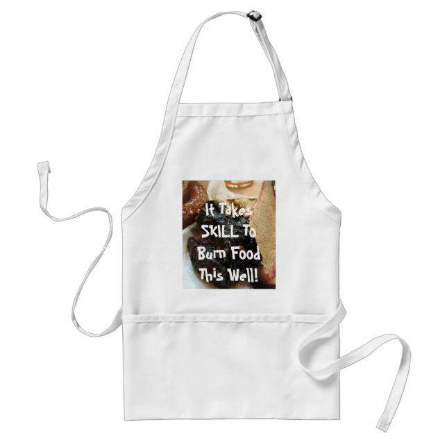 It Takes SKILL To Burn Food T... Adult Apron (Front)