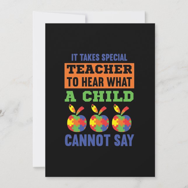 It takes special teacher to thank you card (Front)