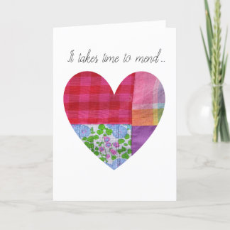 It Takes Time to Mend Heart, custom Card