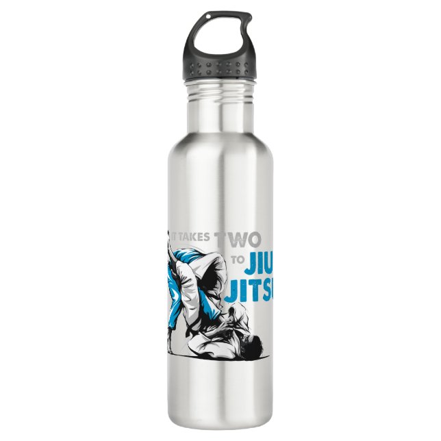 It Takes two to Jiu Jitsu Stainless Steel Water Bottle (Front)