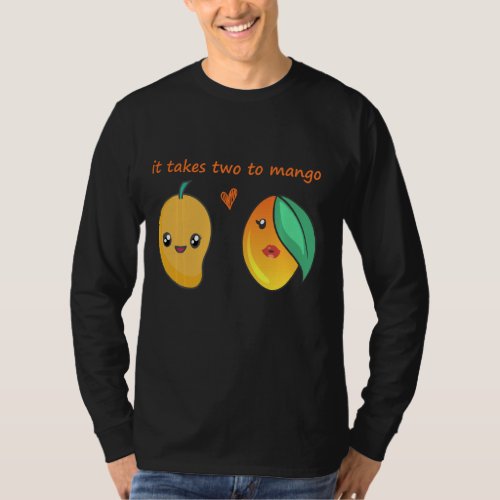 It Takes Two To Mango Cute Tango Mango Fruit Roman T_Shirt