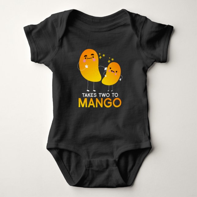 It Takes Two To Mango Fruit Tango Baby Bodysuit (Front)