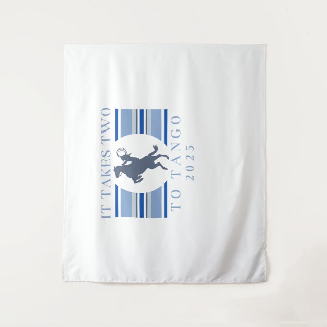 It Takes Two to Tango - Western Bachelorette Party Tapestry (Front)