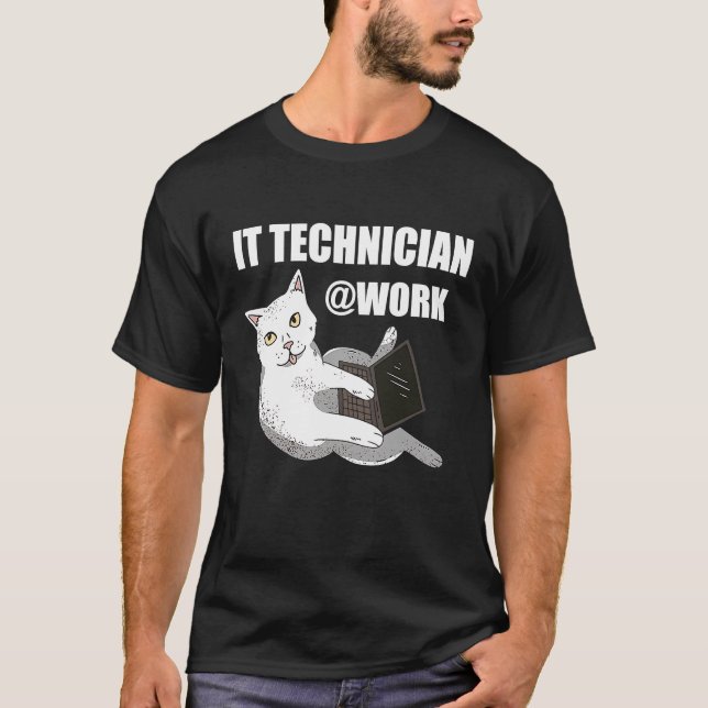 IT Technician Tech Nerd PC Computerfreak IT Guy T-Shirt (Front)