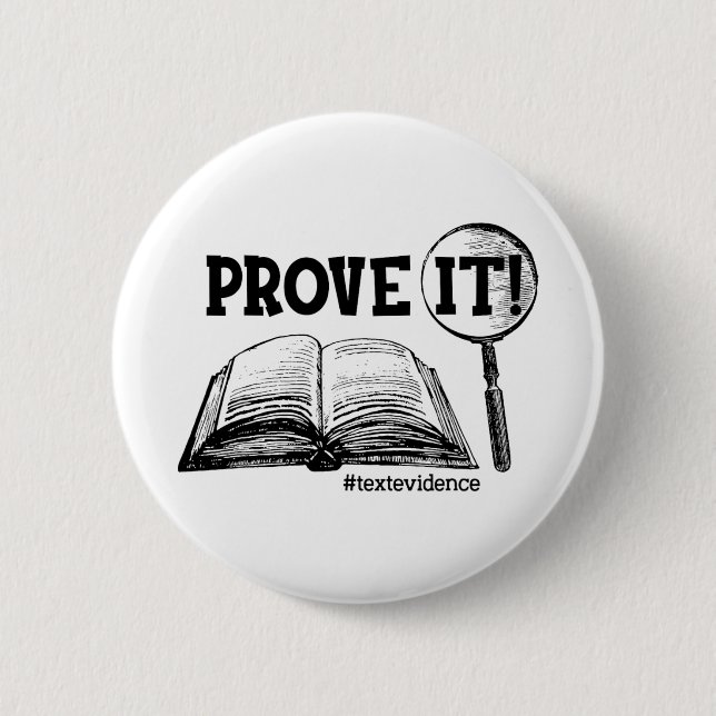 It Text Evidence Funny Testing Day Gifts For Teach Button (Front)