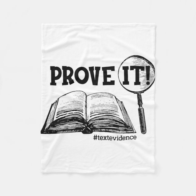 It Text Evidence Funny Testing Day Gifts For Teach Fleece Blanket (Front)