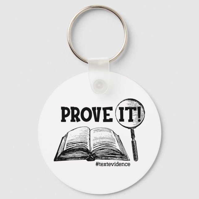 It Text Evidence Funny Testing Day Gifts For Teach Keychain (Front)