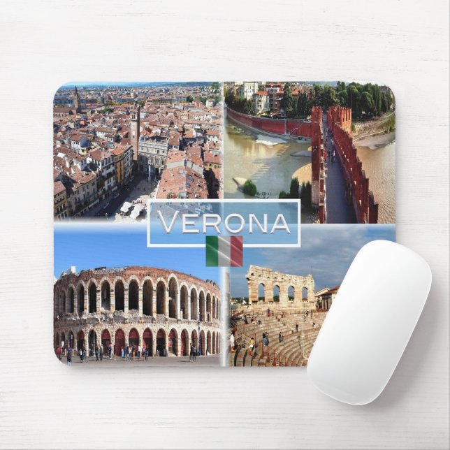 IT Verona - Arena Internally - Castelvecchio Bridg Mouse Pad (With Mouse)