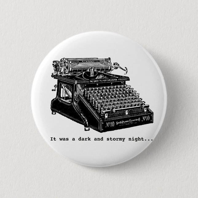 It was a Dark and Stormy Night Button (Front)