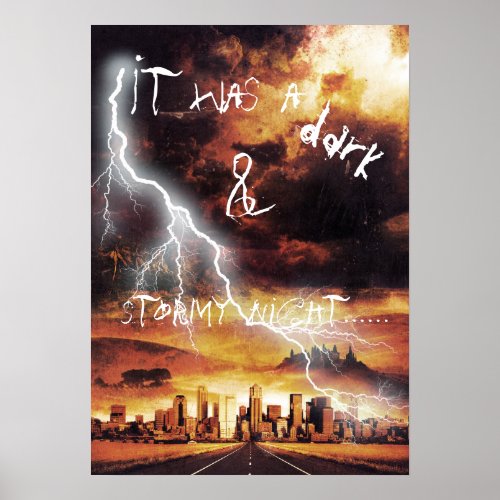 It Was a Dark and Stormy Night Poster