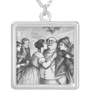 It was a pleasant thing to see Mr. Pickwick Silver Plated Necklace