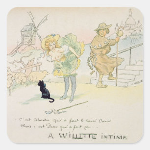 'It was Abadie who made the Sacre-Coeur, but God m Square Sticker