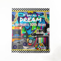 It was all a Dream Retro Hip Hop Graffiti Backdrop