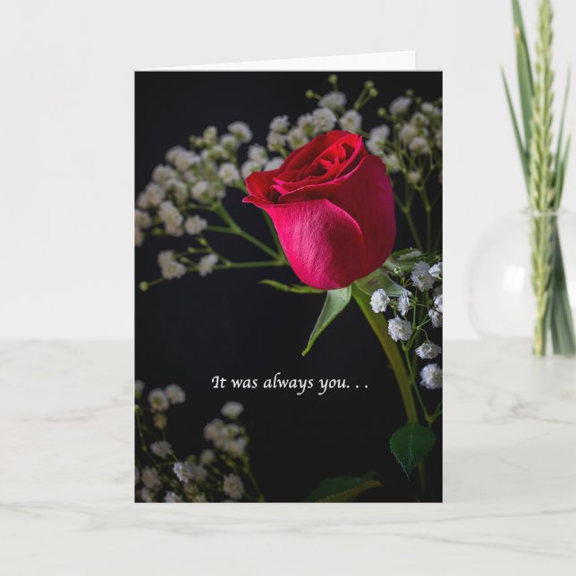 It Was Always You Rose Letterpress Thank You Card (Front)