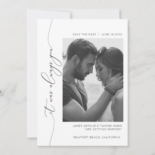It was always you save the date card