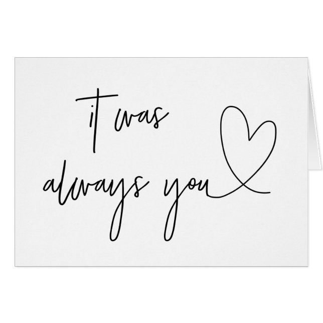 It Was Always You Wedding Day Card (Front Horizontal)