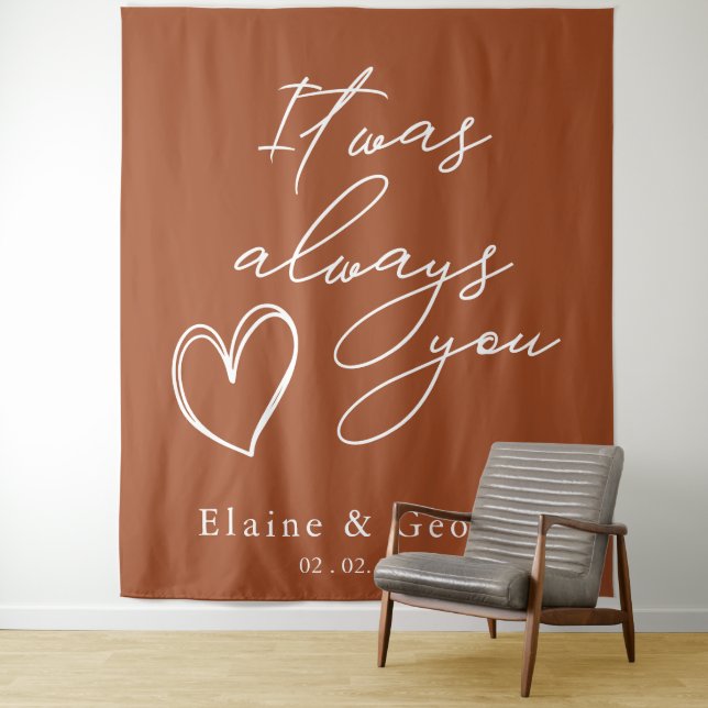 It Was Always You Wedding Photo Prop Backdrop (In Situ)