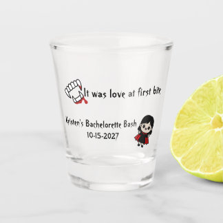It Was Love at First Bite Halloween Bach Party Shot Glass