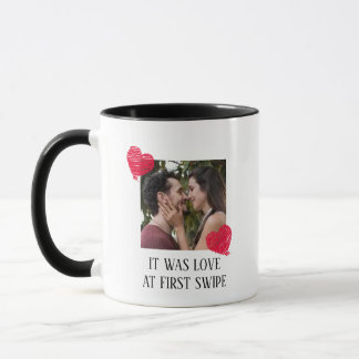 IT WAS LOVE   AT FIRST SWIPE MUG