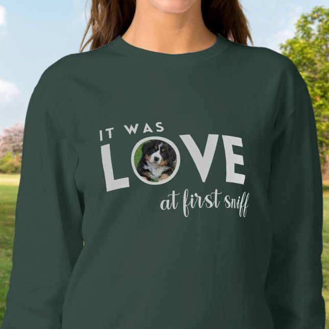 It was LOVE Custom photo Dog Mom  Sweatshirt (Creator Uploaded)