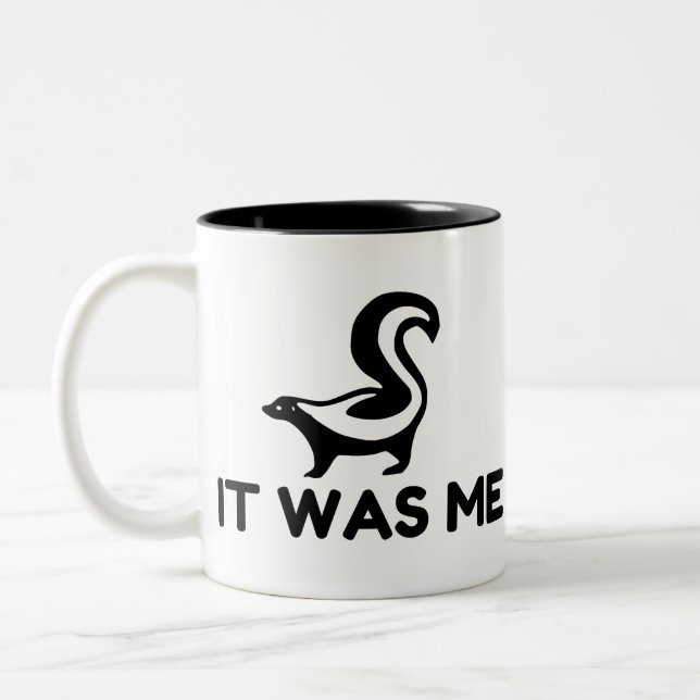 It Was Me Skunk Two-Tone Coffee Mug (Left)