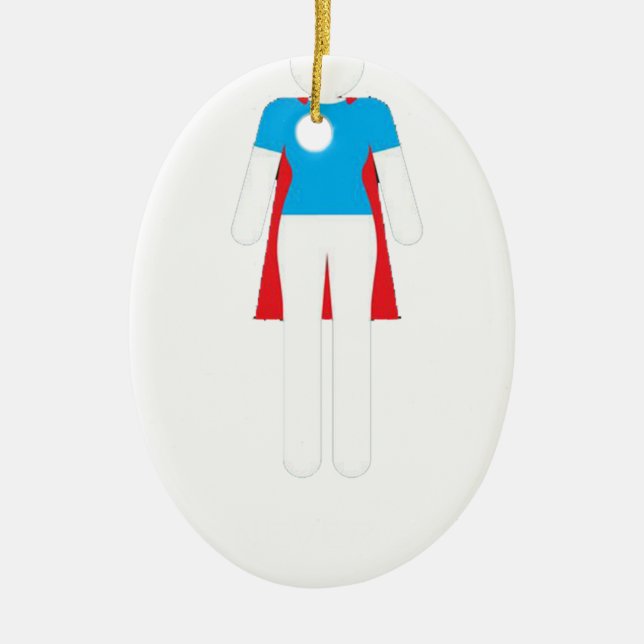 It Was Never A Dress - Wonder Super Girl Woman Ceramic Ornament (Front)