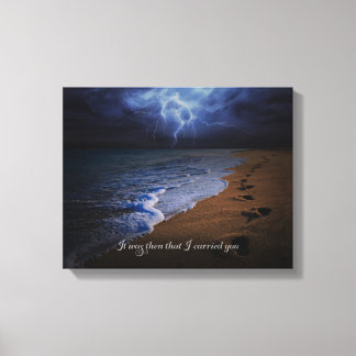 It was then that I carried you. 14x11 (stormy) Canvas Print