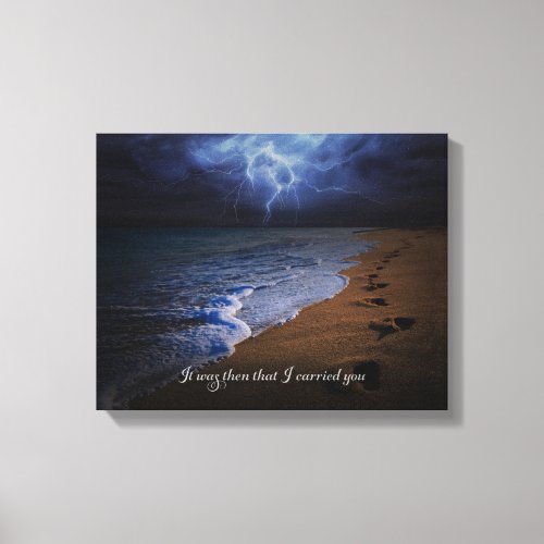 It was then that I carried you 14x11 stormy Canvas Print