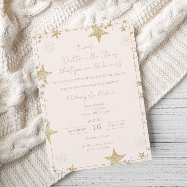 It Was Written in the Stars Adoption Shower Invitation (Creator Uploaded)