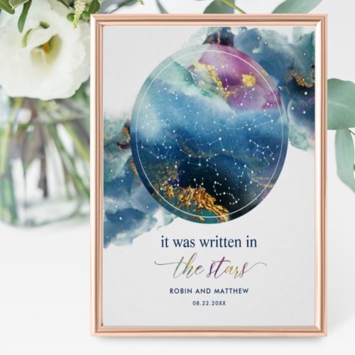 It Was Written In The Stars Wedding Welcome Sign