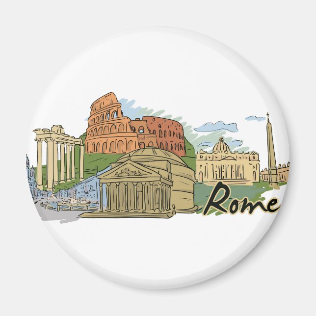 It Wasn't Built In A Day (Rome) Magnet (Front)