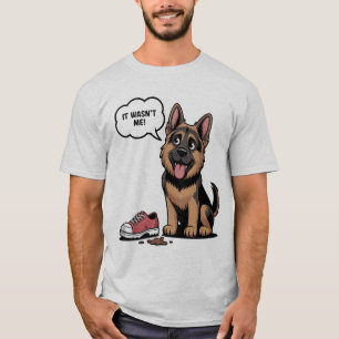 It Wasn't Me Funny German Shepherd Puppy Destroyed T-Shirt