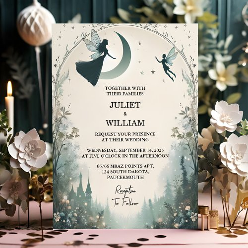 It Witch Magical Dream Mystical Stars Moon Wedding Invitation