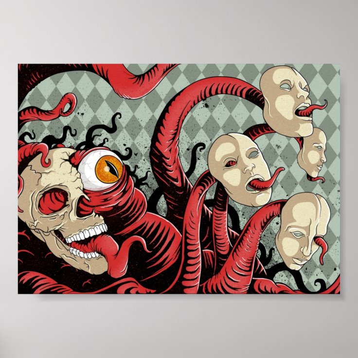 IT wore many masks Poster Zazzle