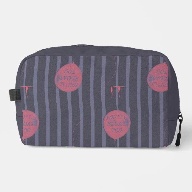 IT - You'll Float Too Balloon Striped Pattern Dopp Kit (Front)
