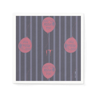 IT - You'll Float Too Balloon Striped Pattern Napkins