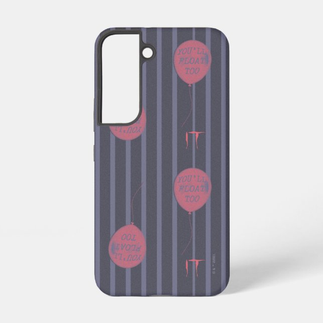 IT - You'll Float Too Balloon Striped Pattern Samsung Galaxy Case (Back)