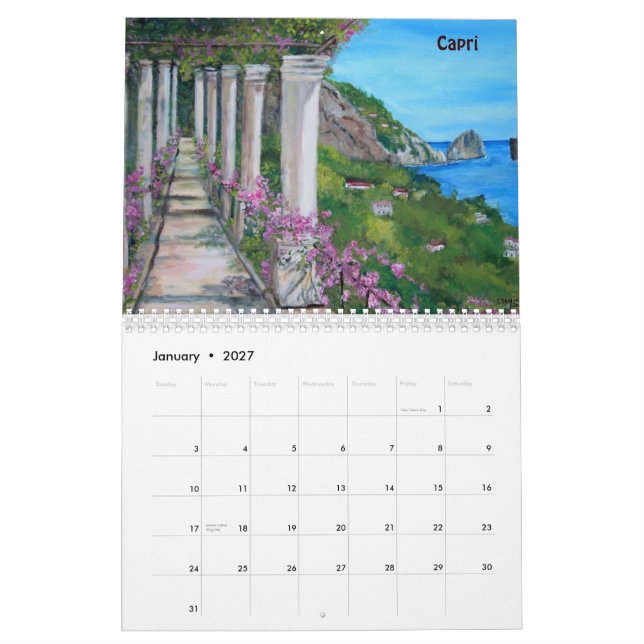 Italia 2015 Wall Calendar (Jan 2027)