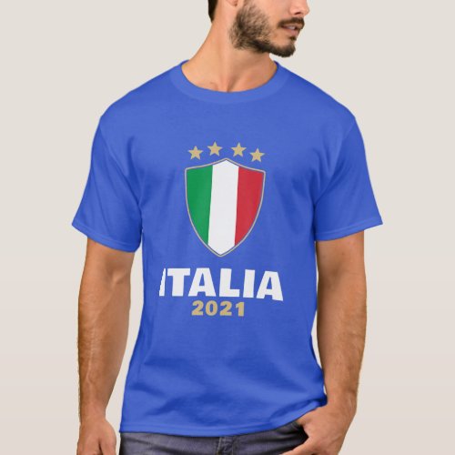 Italia 2021 Football Fan Jersey Italy T_Shirt