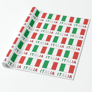 Italia and Italian Flag Wrapping Paper